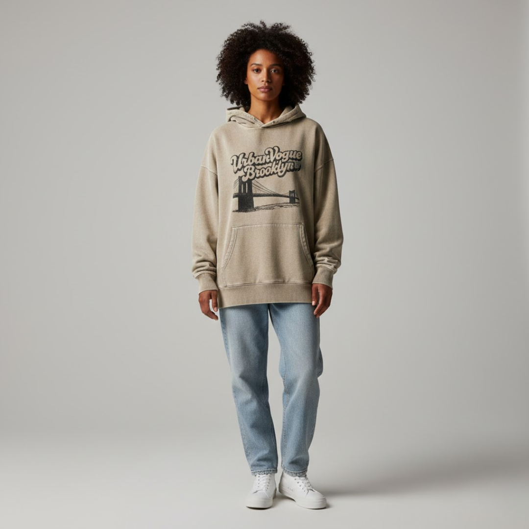 Brooklyn Oversized Hættetrøje
