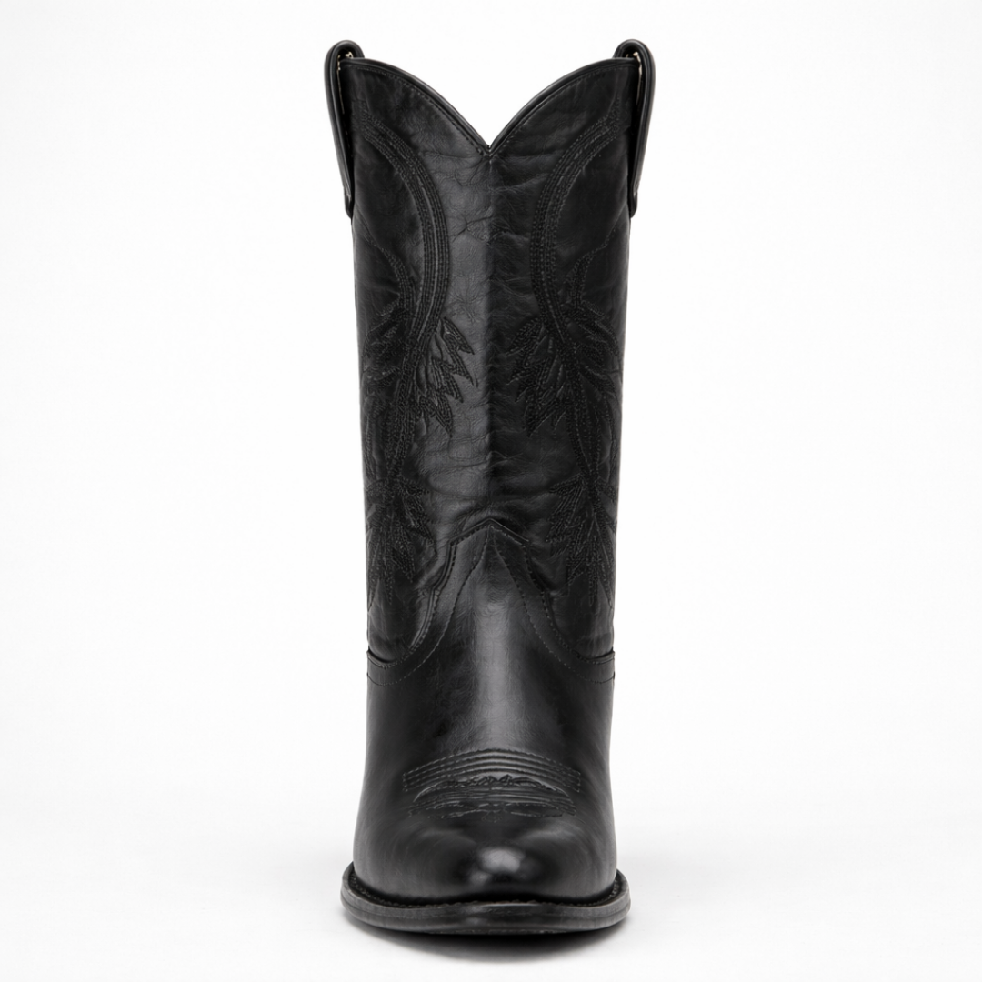 Bottes Western Noires pour Femme - Bout Rond