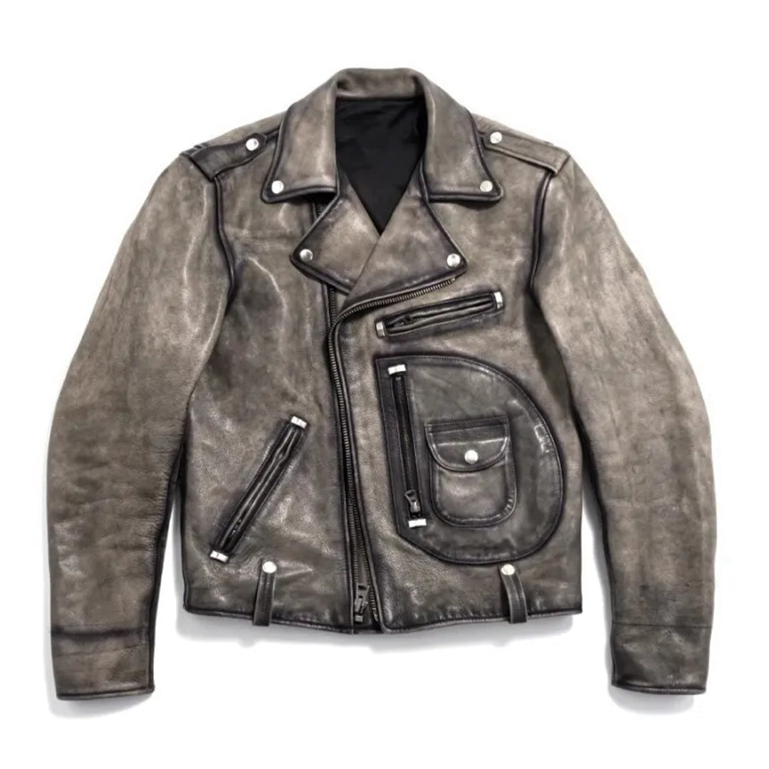 Patchwork Cargo Denim Jakke