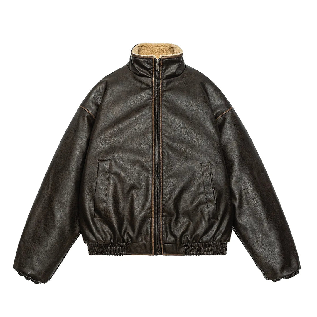Patchwork Cargo Denim Jakke