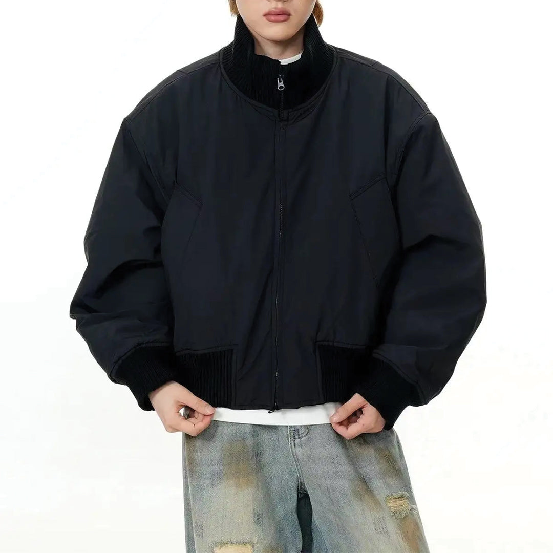 Patchwork Cargo Denim Jakke