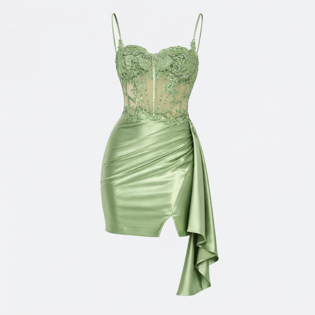 Dames Bloemen Midi Jurk - Korte Mouw