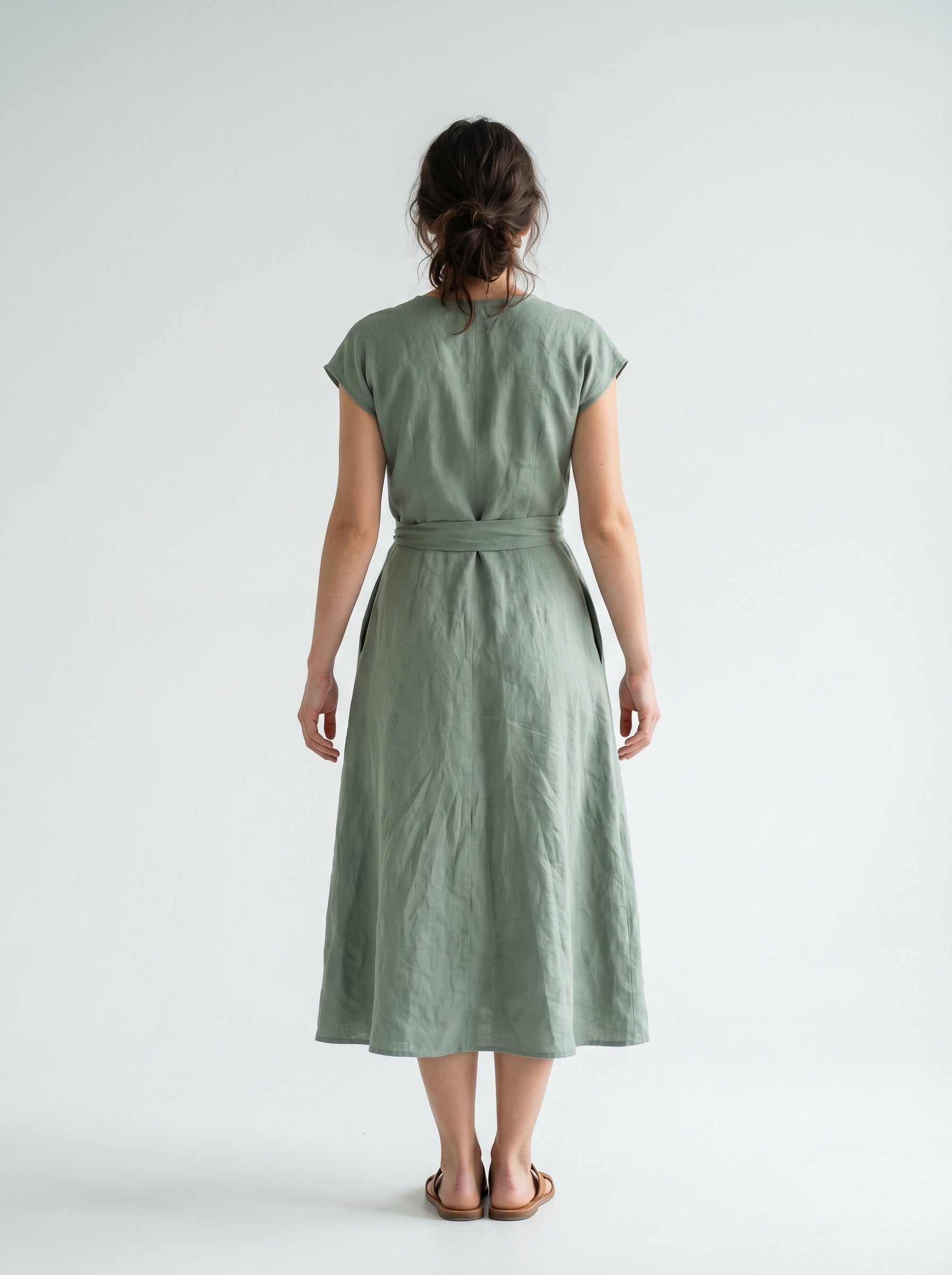 "Easy Breezy" Cross-Front Midi Dress