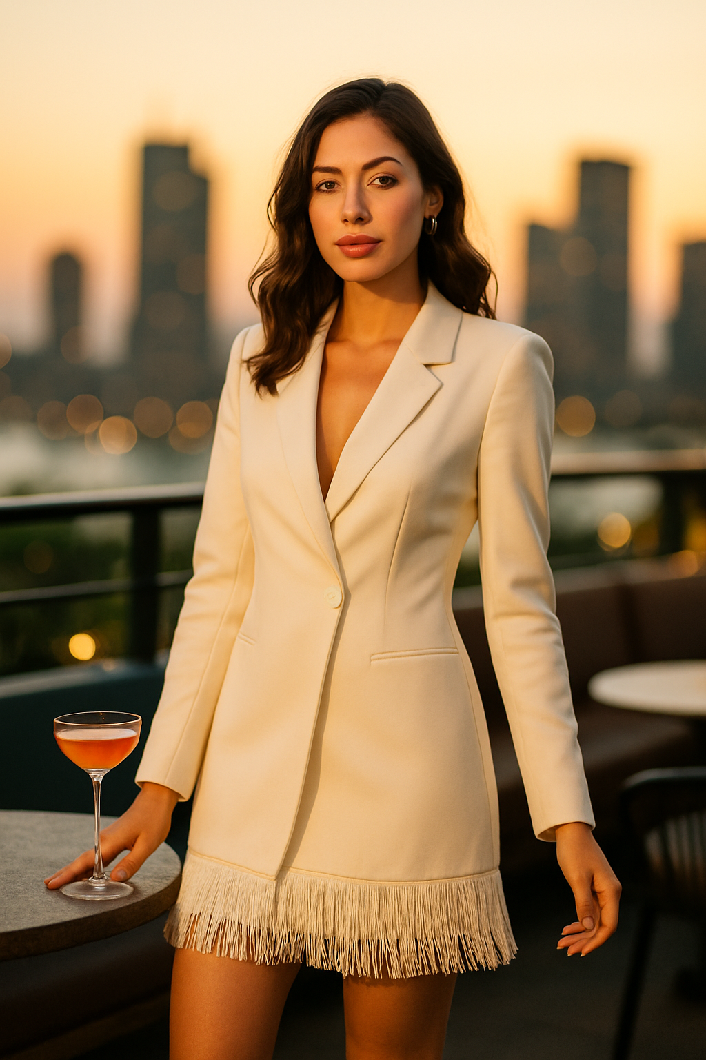 "Fringe Forward" Blazer Dress
