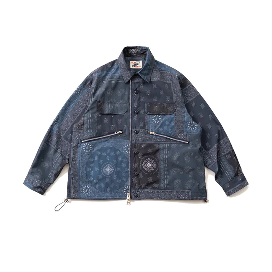 Patchwork Cargo Denim Jakke
