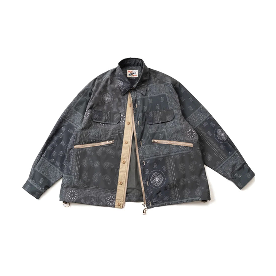 Patchwork Cargo Denim Jakke
