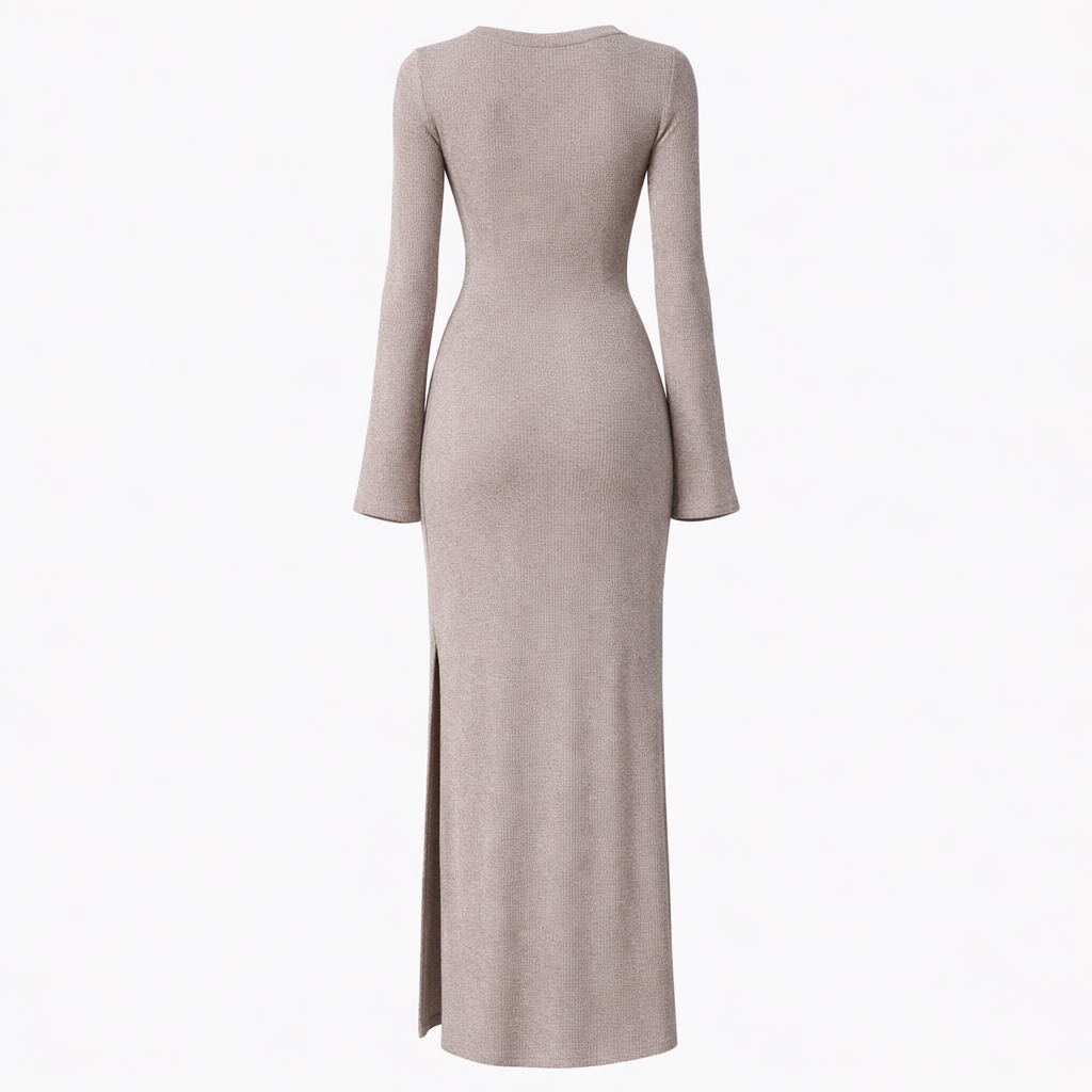 Dames Bell Sleeve Maxi Jurk - Lange Lengte
