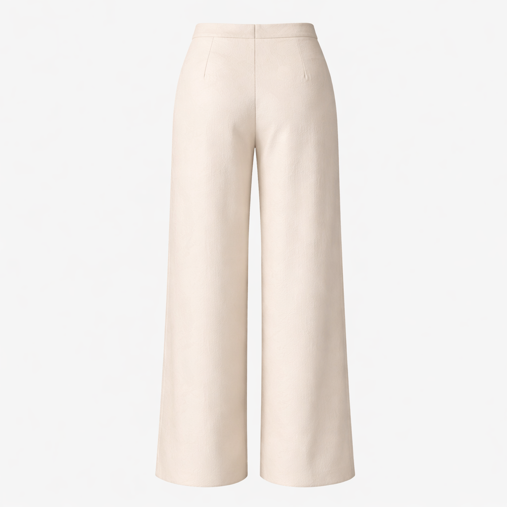 Dames Ivoor Hoge Taille Broek