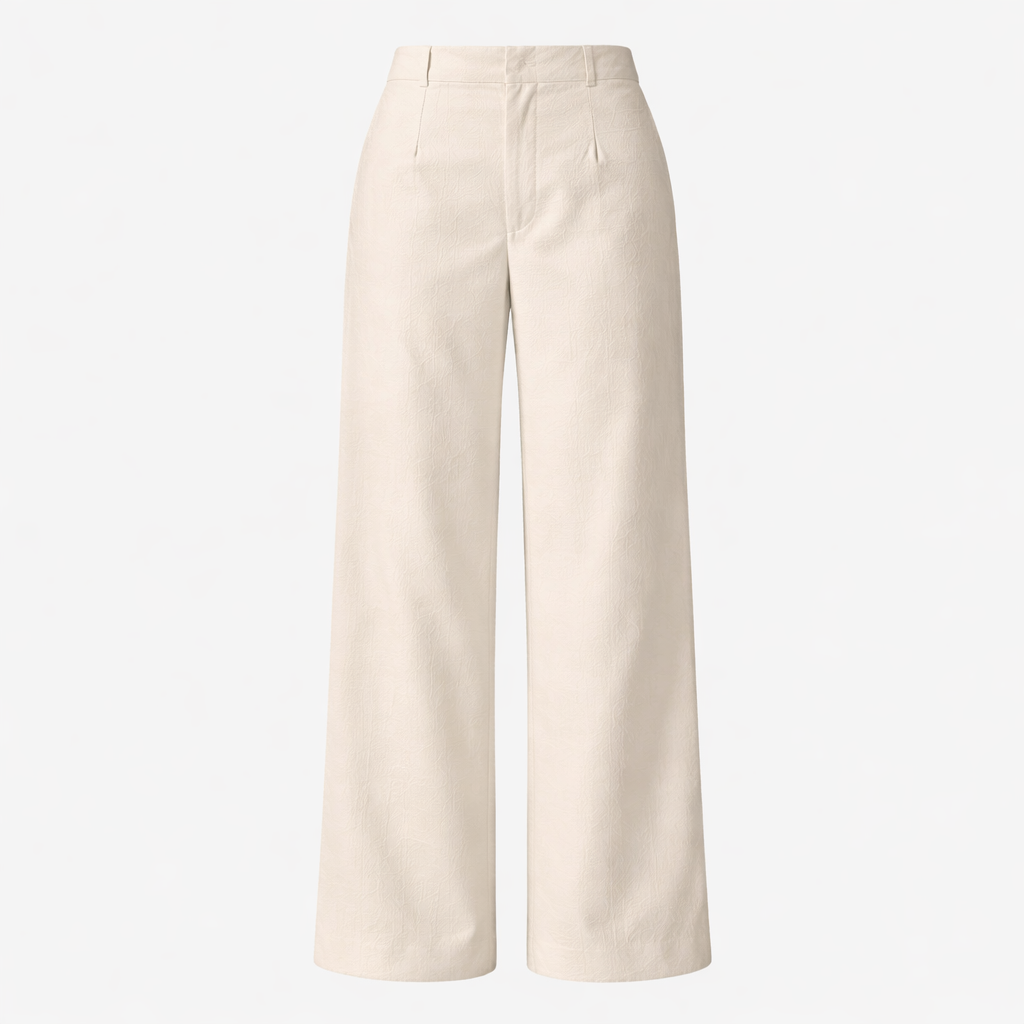 Dames Ivoor Hoge Taille Broek