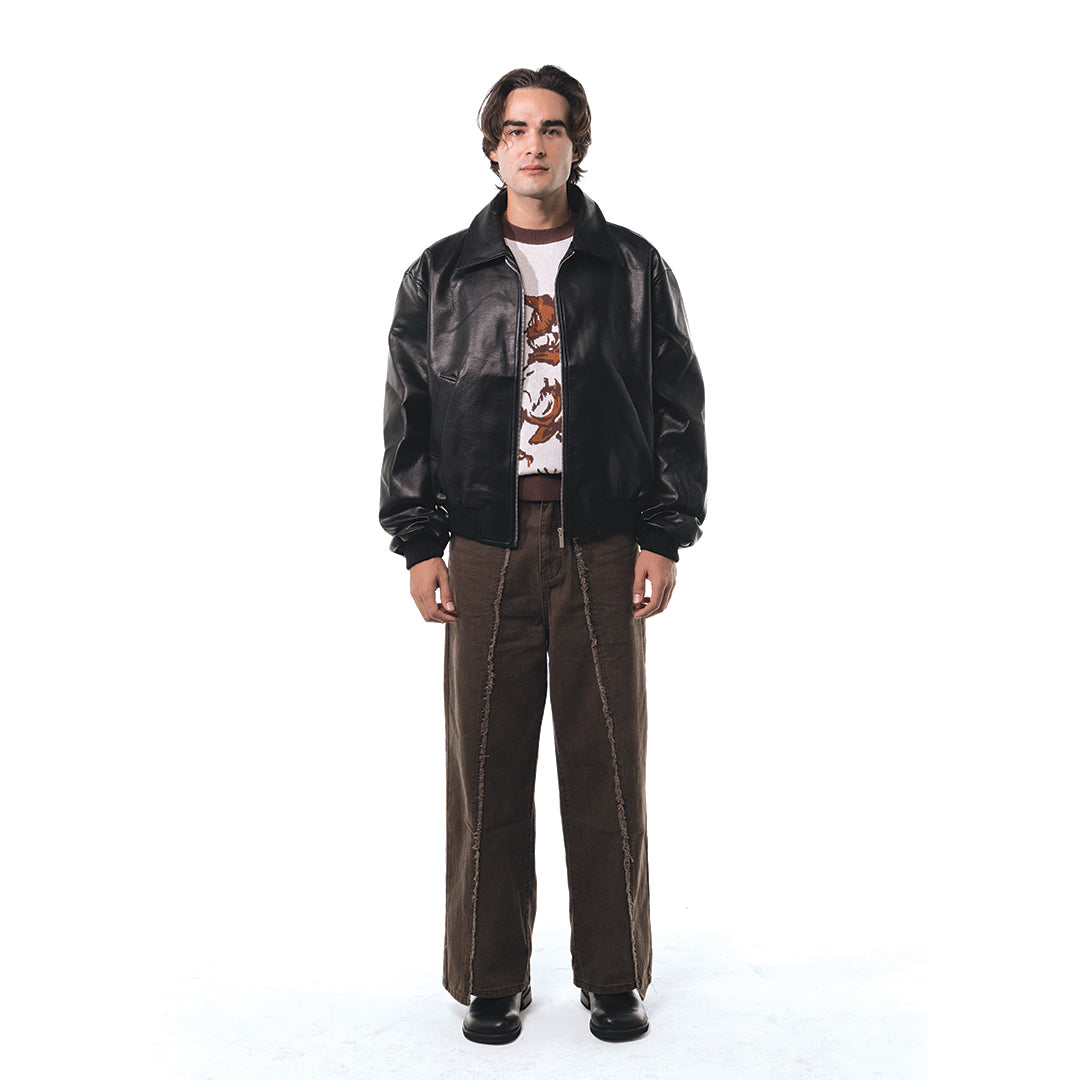 Patchwork Cargo Denim Jakke