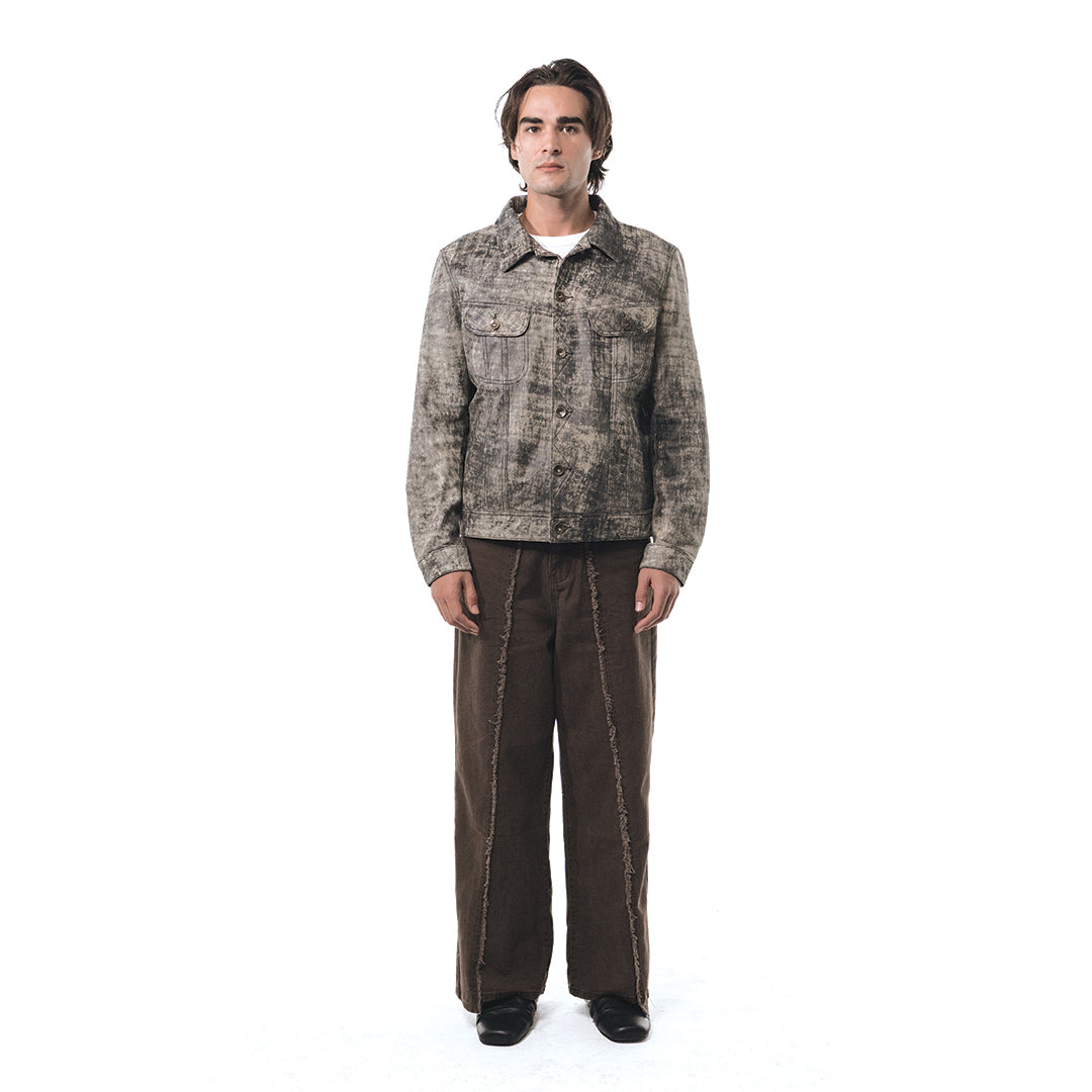 Læder Camo Jakke
