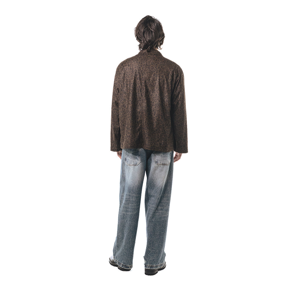 Patchwork Cargo Denim Jakke