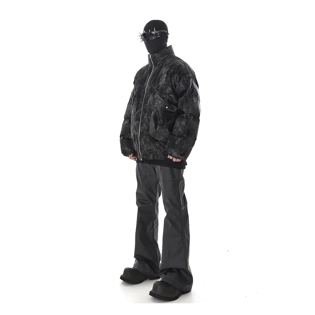 Patchwork Cargo Denim Jakke