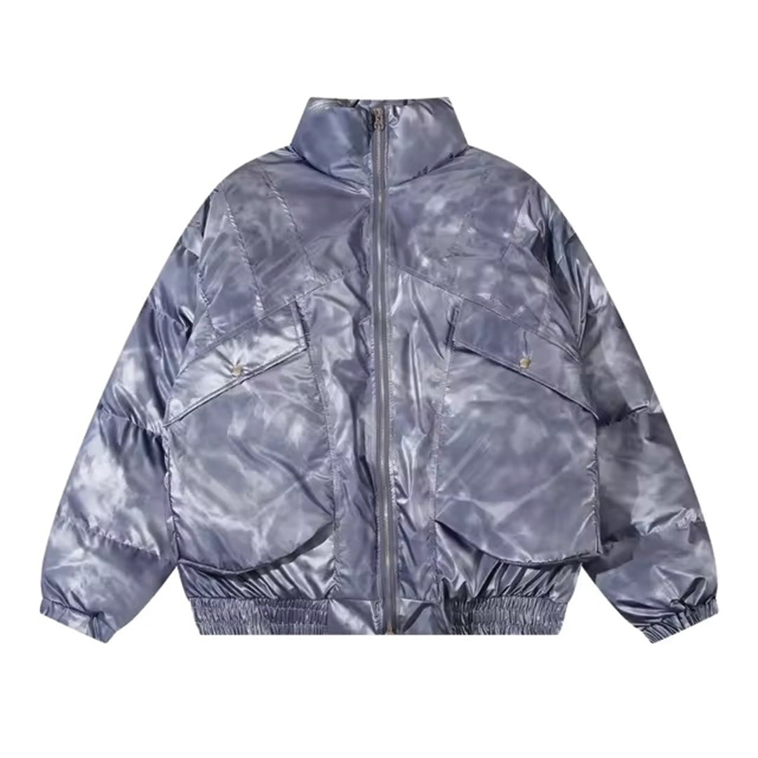Patchwork Cargo Denim Jakke