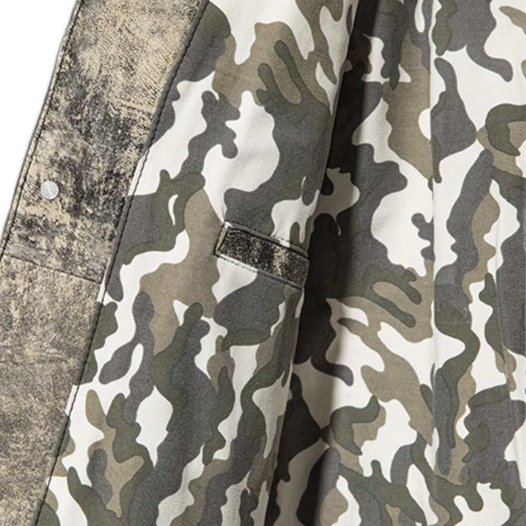 Læder Camo Jakke