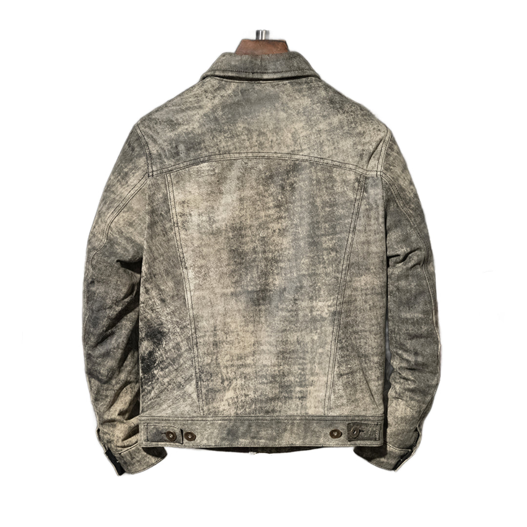 Læder Camo Jakke