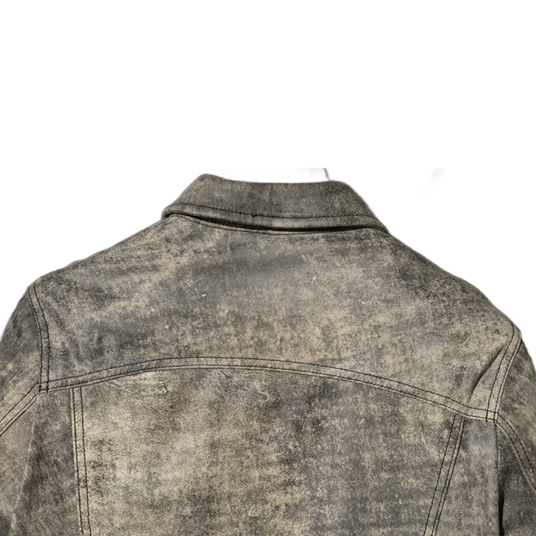 Læder Camo Jakke