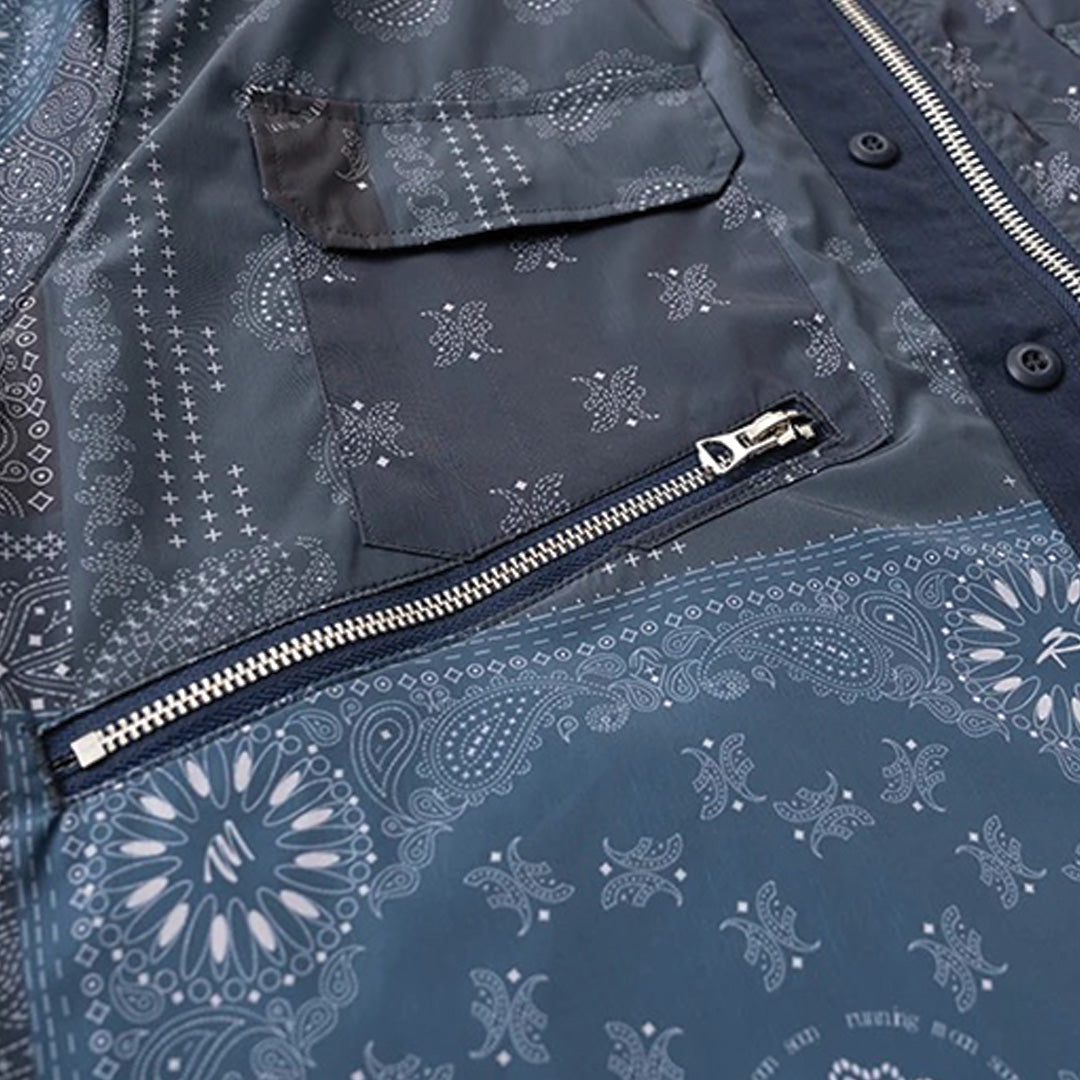 Patchwork Cargo Denim Jakke