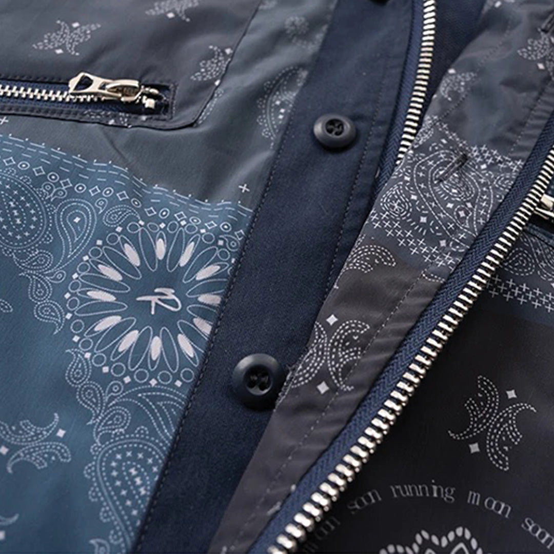 Patchwork Cargo Denim Jakke