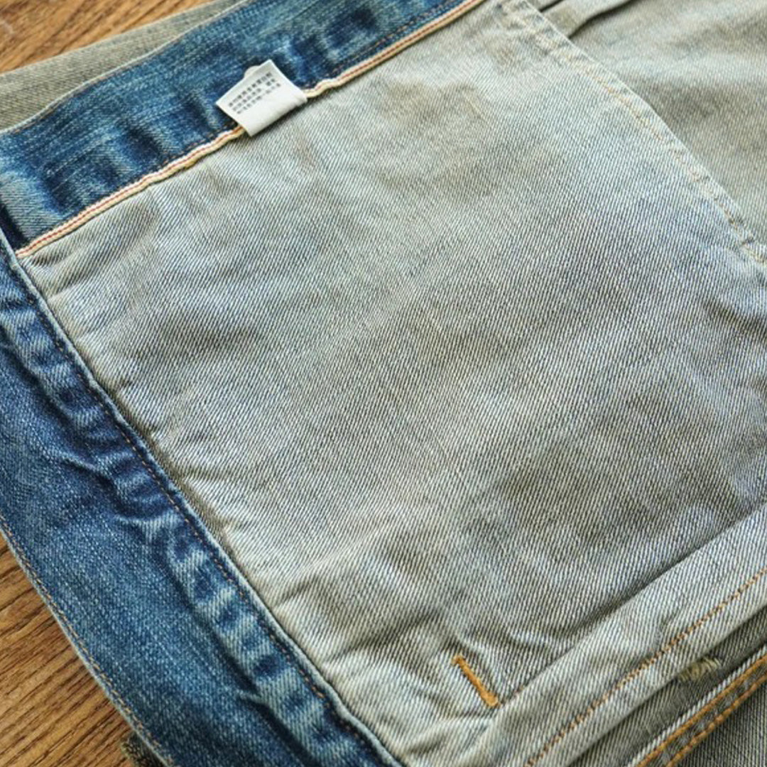 Patchwork Cargo Denim Jakke