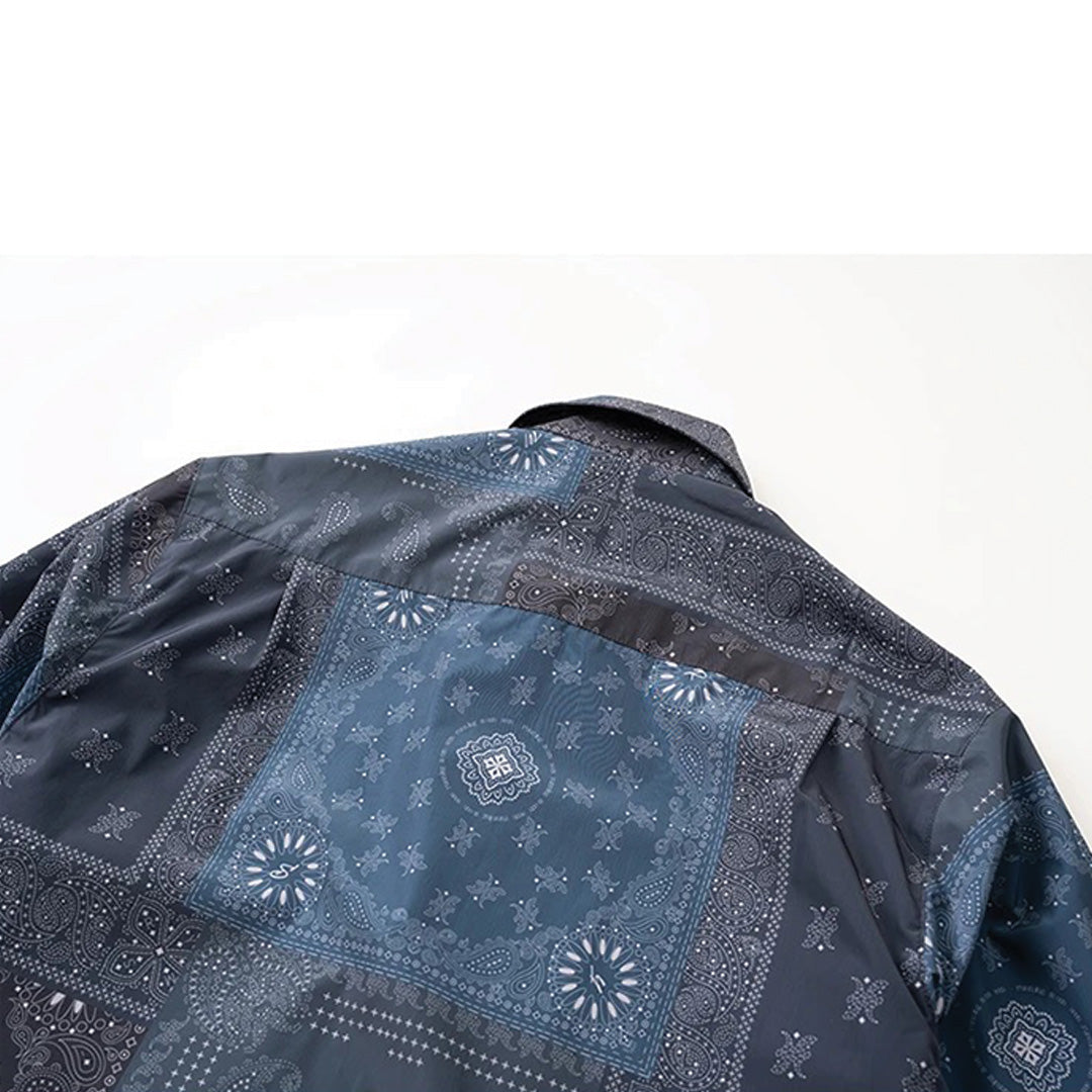 Patchwork Cargo Denim Jakke