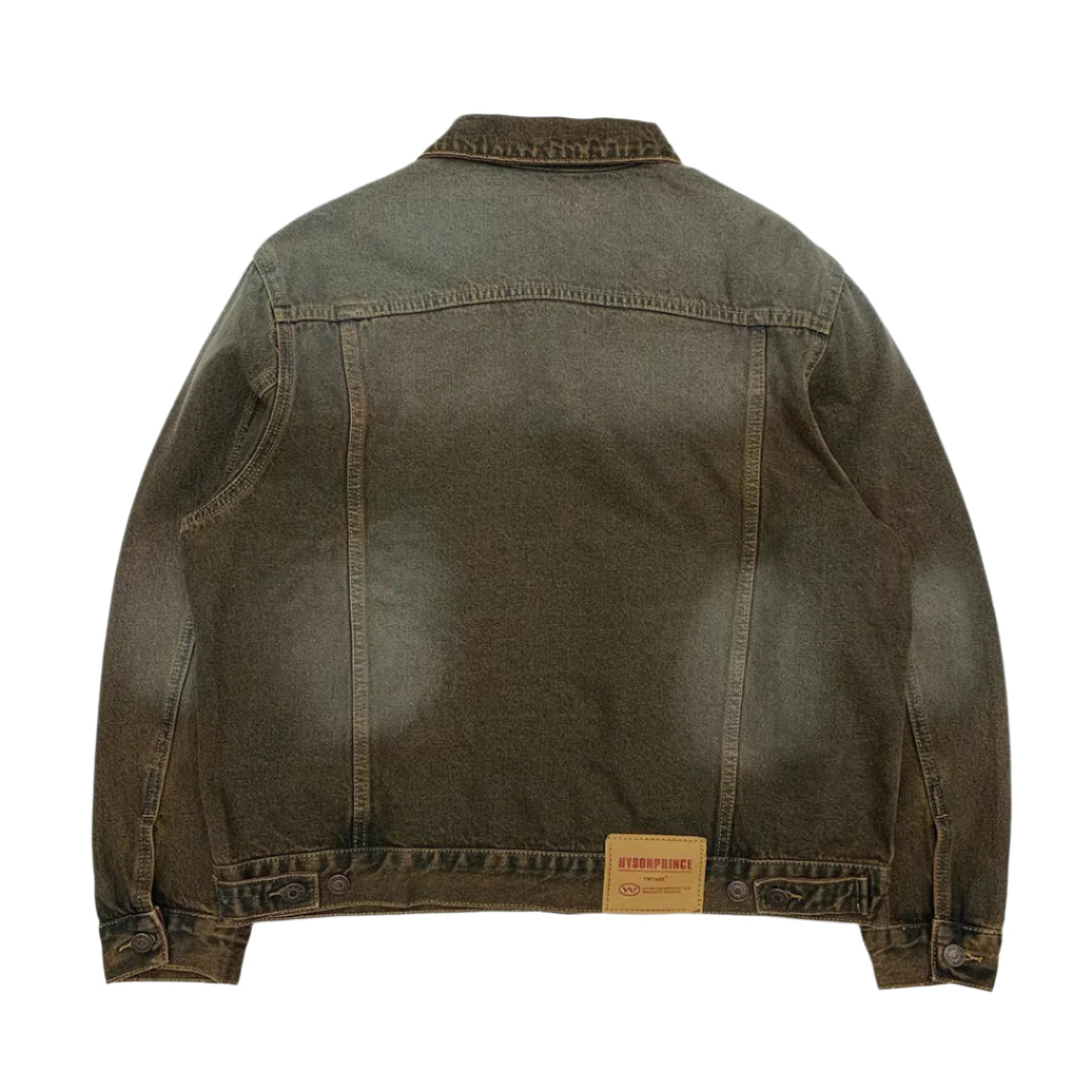 Patchwork Cargo Denim Jakke