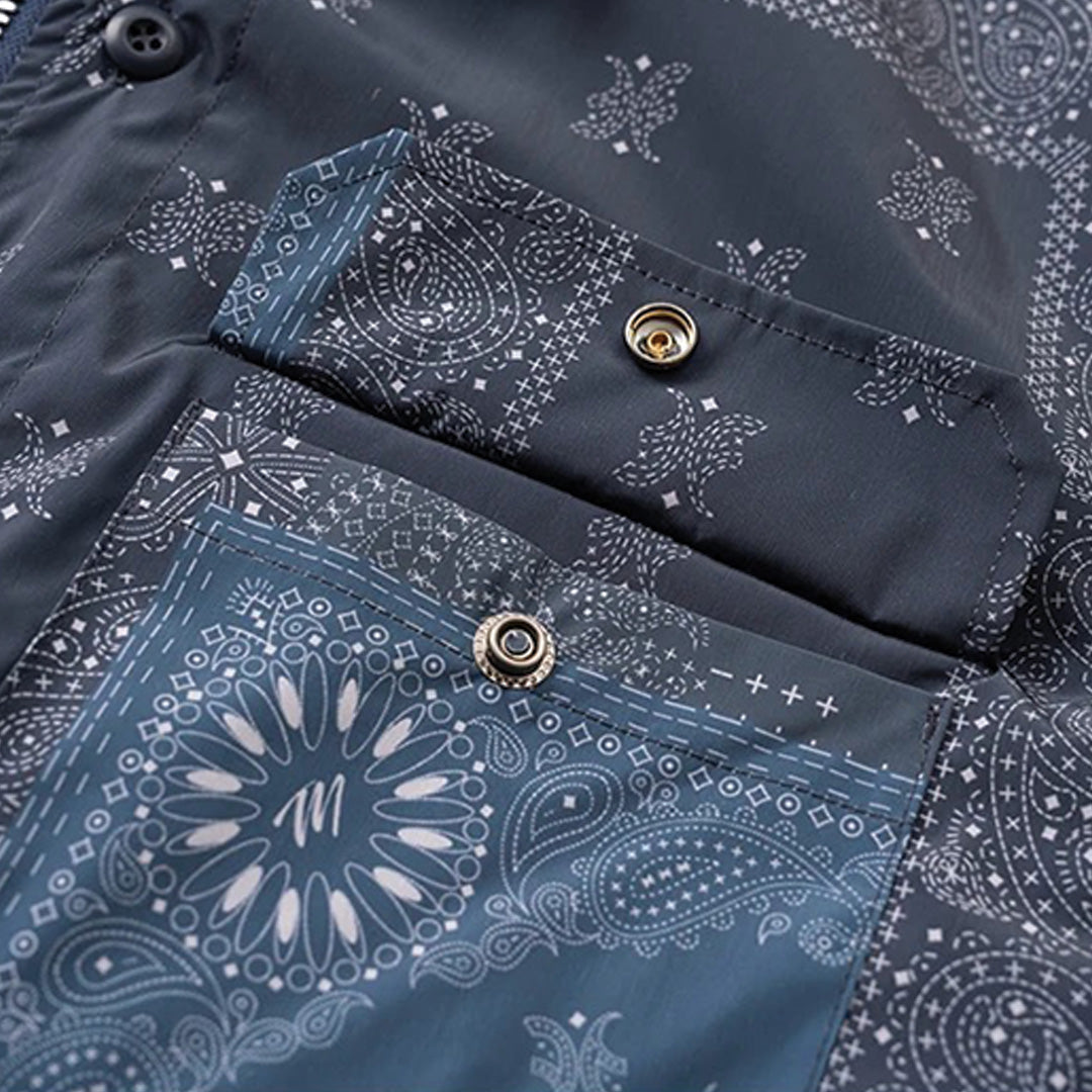 Patchwork Cargo Denim Jakke
