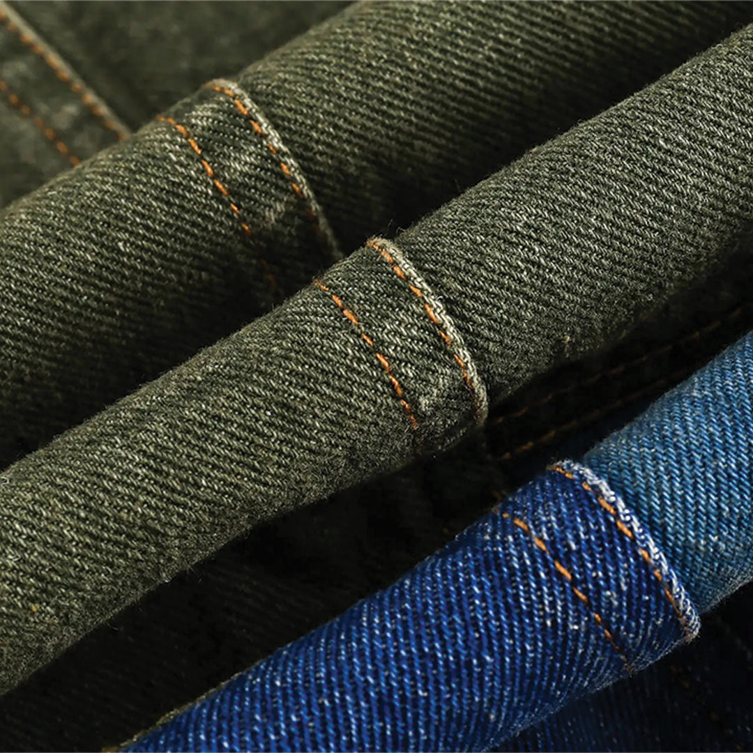 Patchwork Cargo Denim Jakke