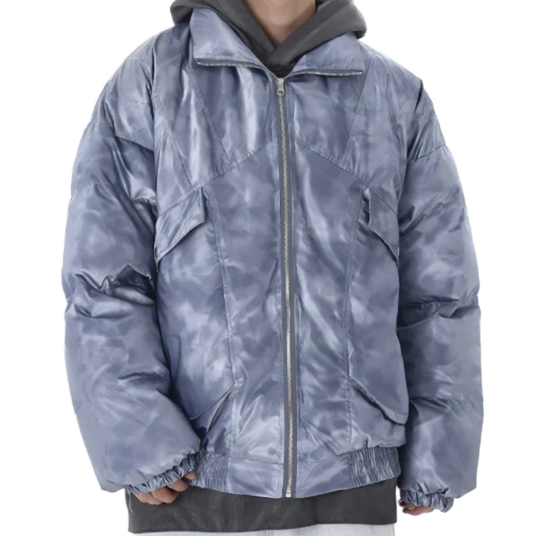 Patchwork Cargo Denim Jakke