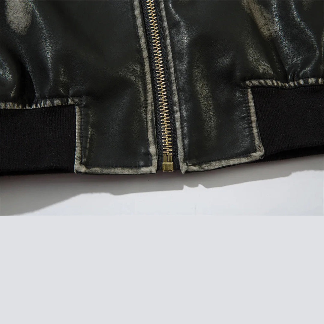 Patchwork Cargo Denim Jakke