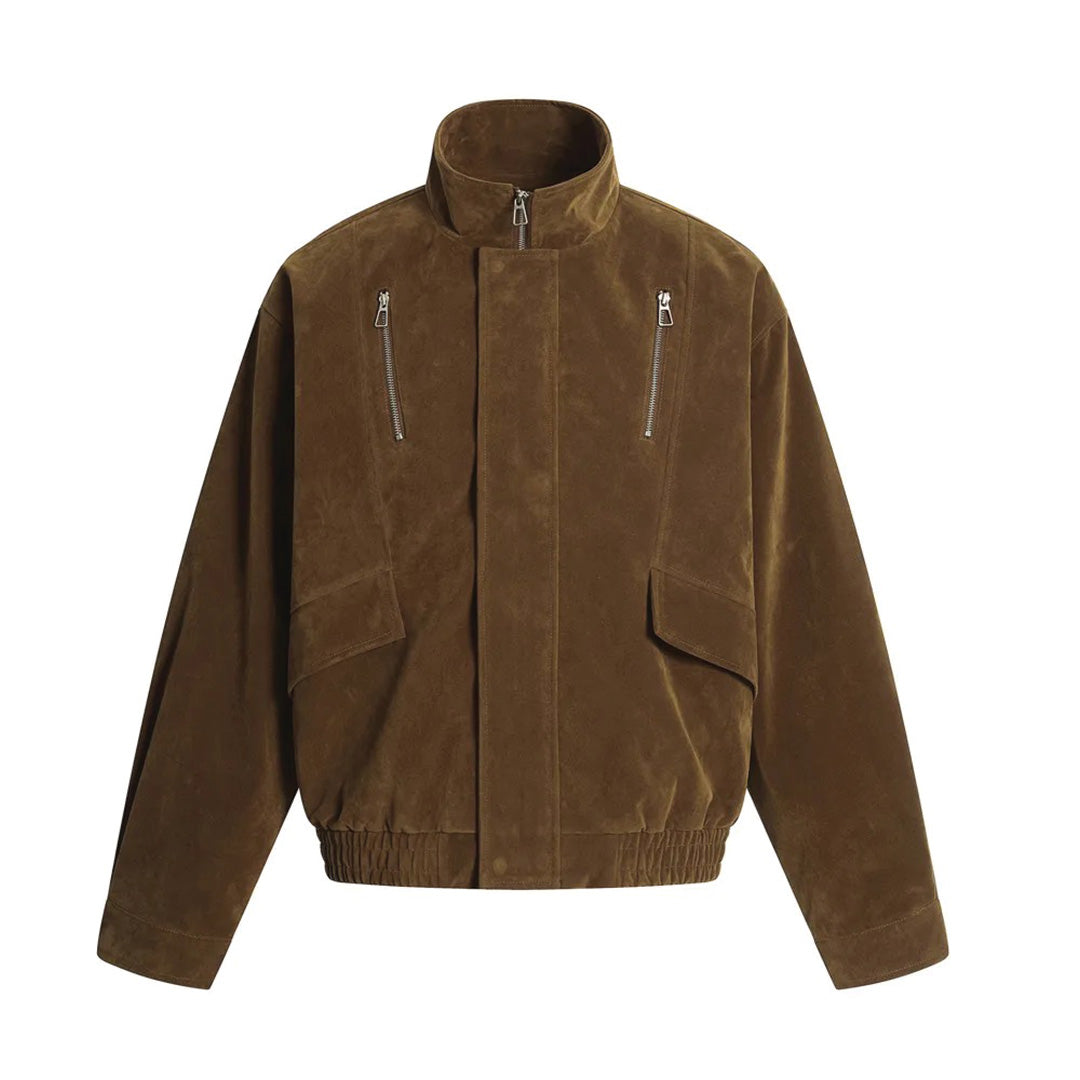 Patchwork Cargo Denim Jakke