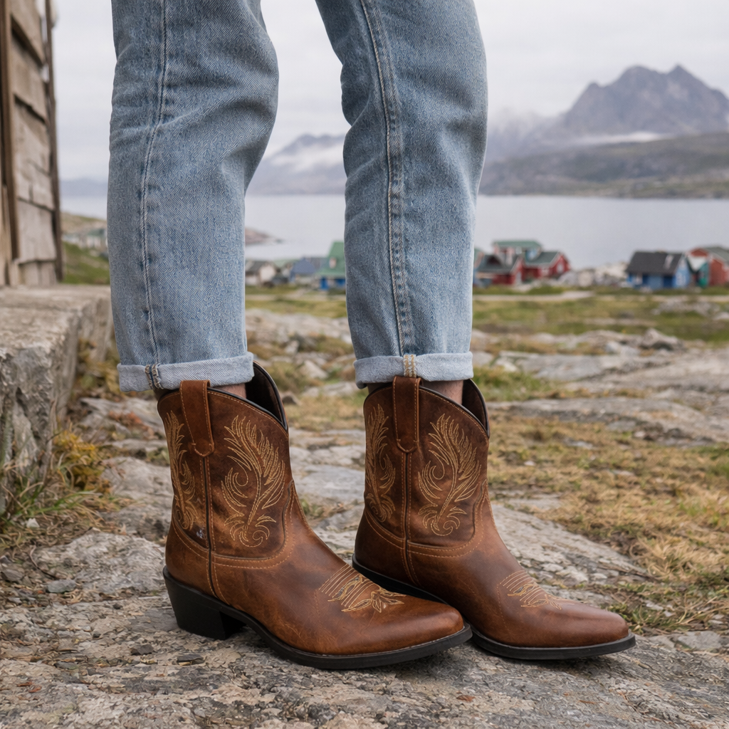 Dames Bruine Snip Toe Enkellaarsjes - Western Stijl