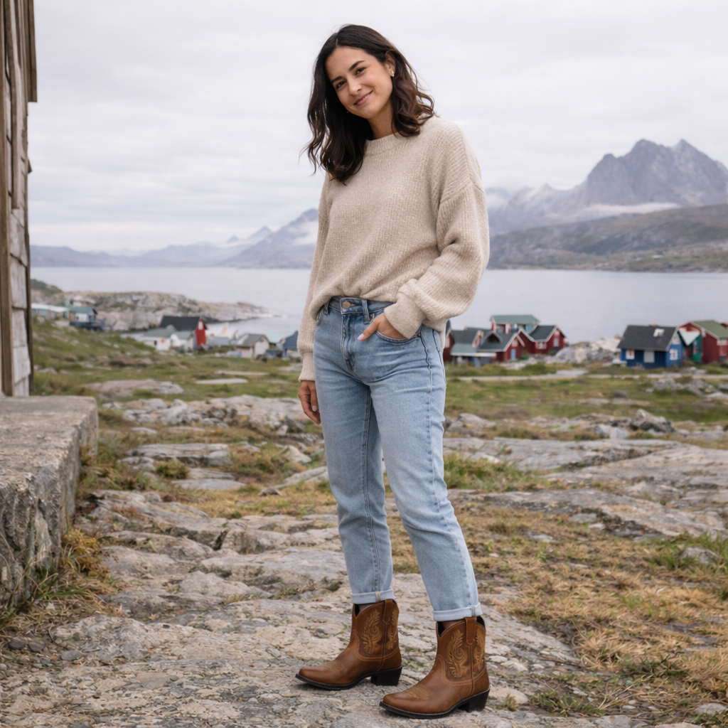 Dames Bruine Snip Toe Enkellaarsjes - Western Stijl