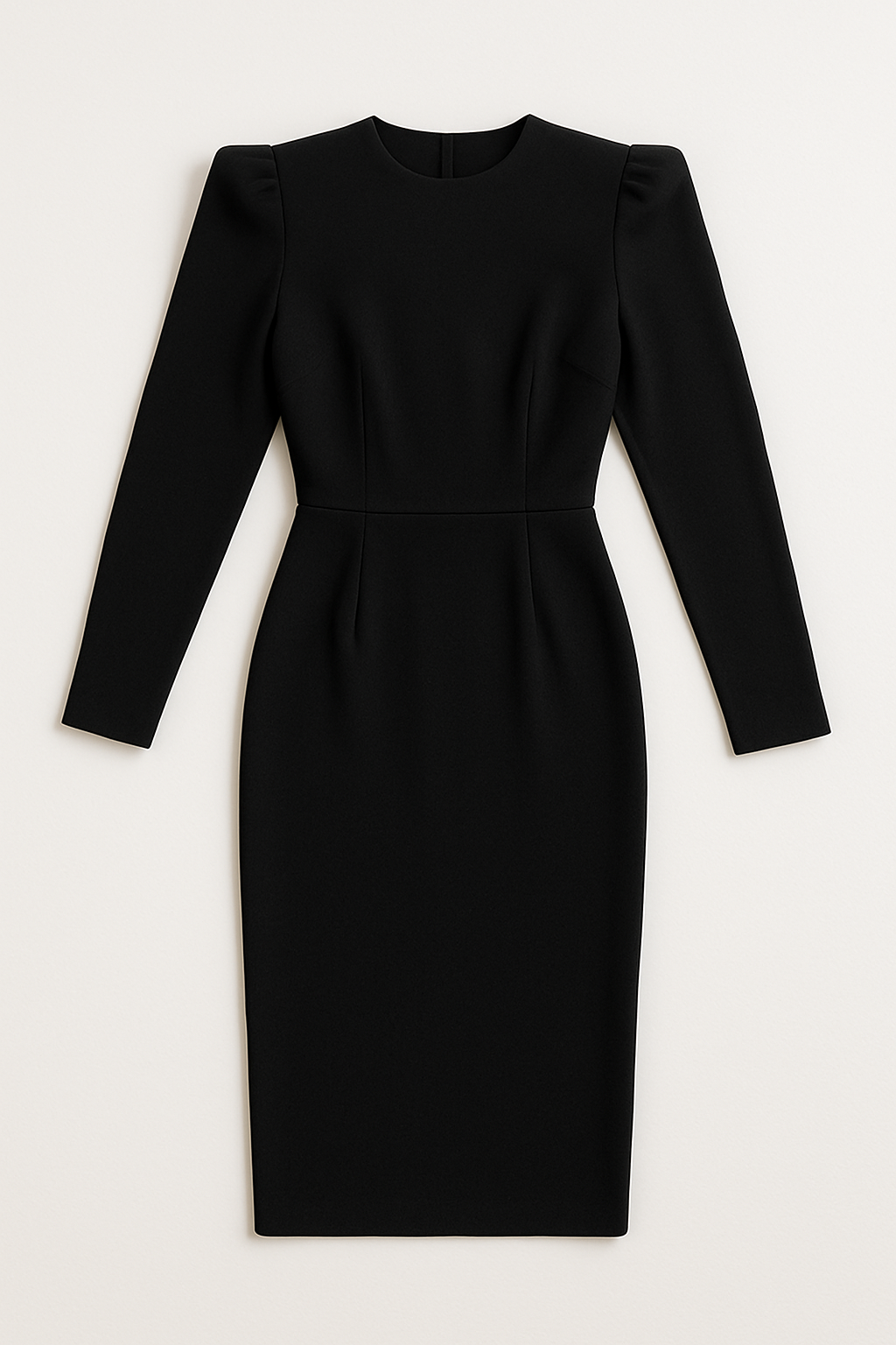 "Boss Babe" Structured Shoulder Midi Dress
