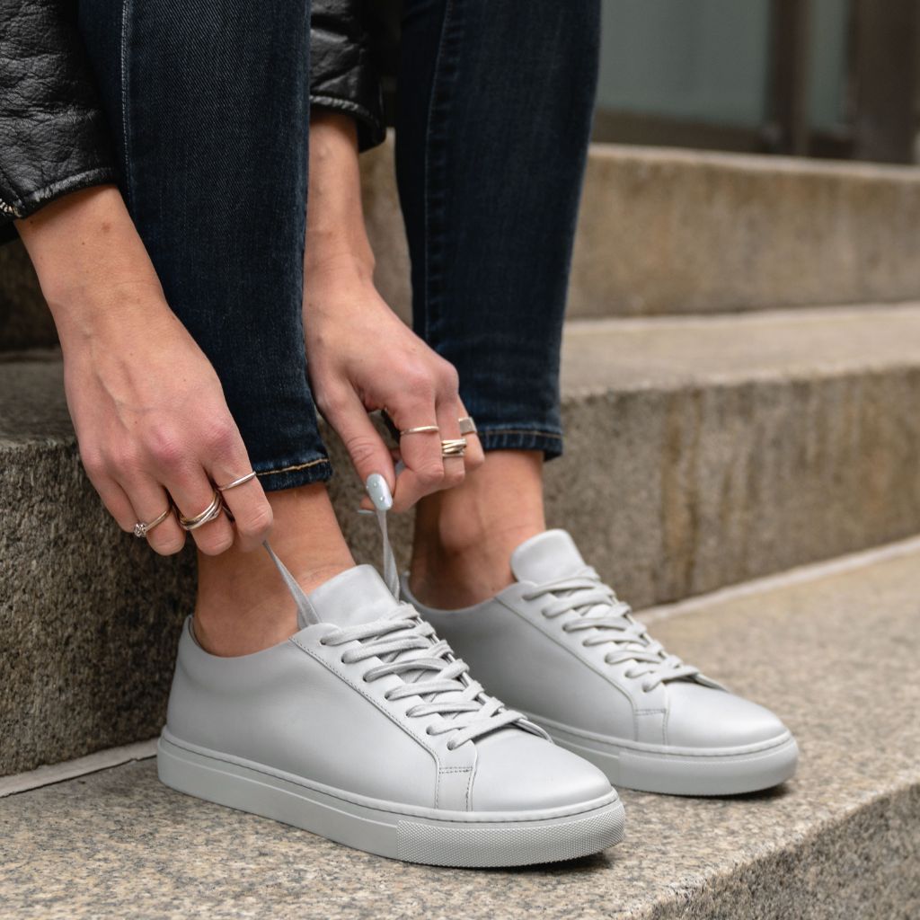Dame Premier Low Top | Lysegrå