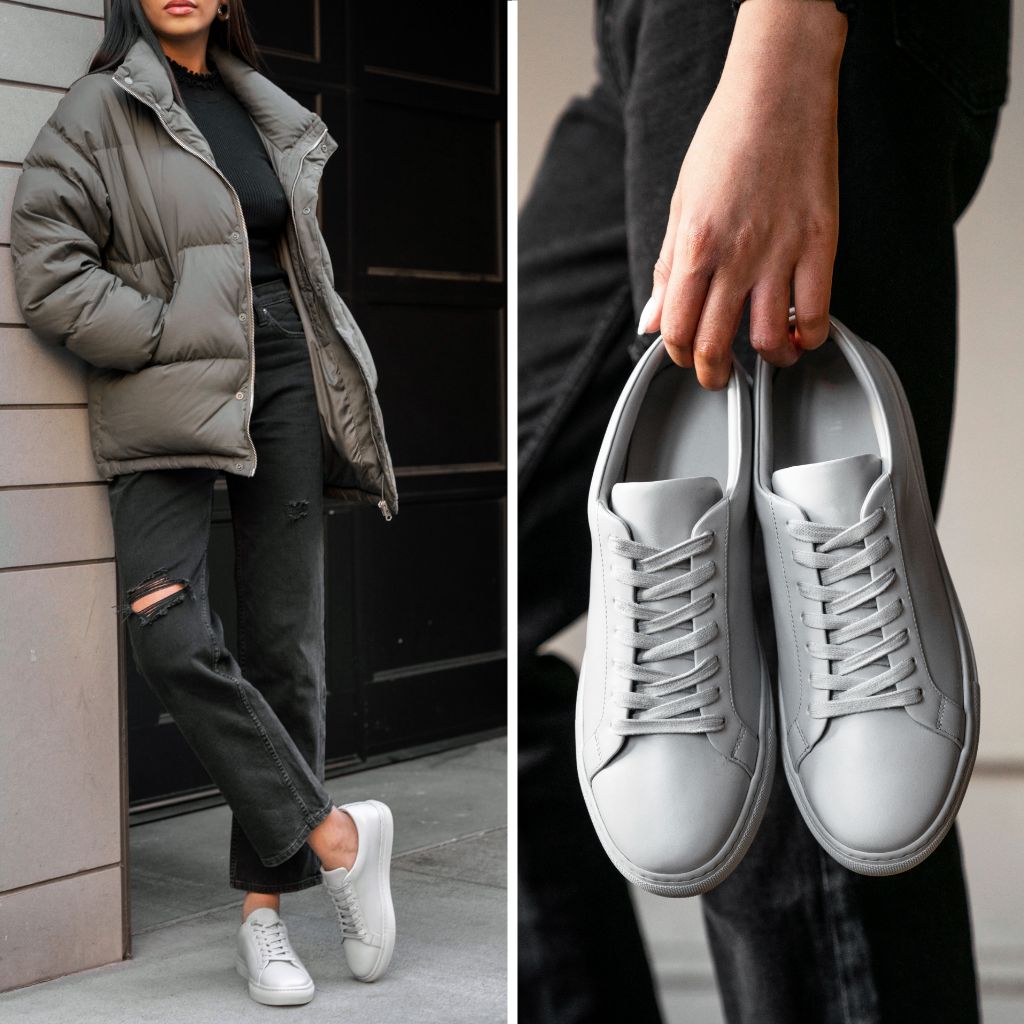 Dame Premier Low Top | Lysegrå