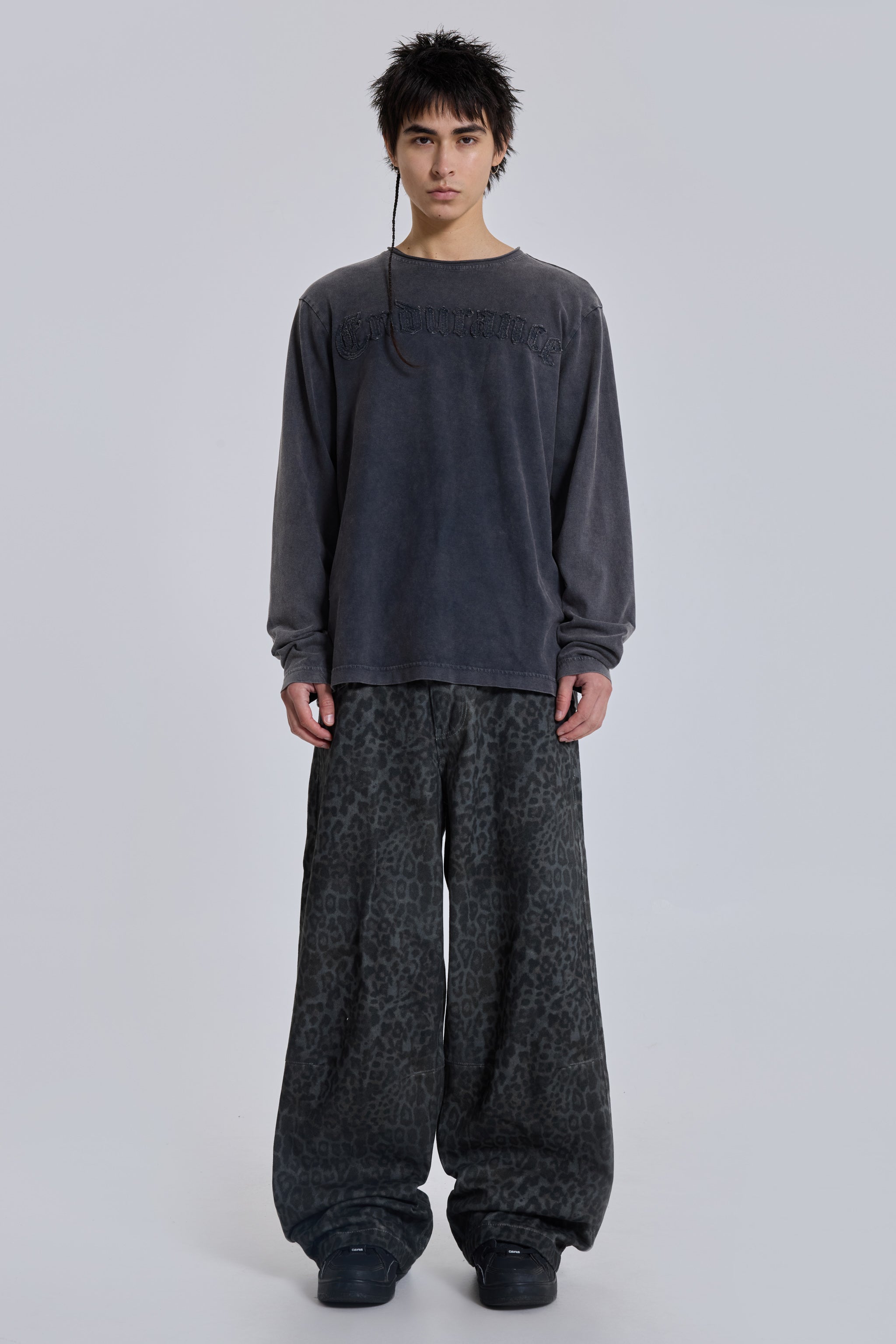 Koksgrå Leopard Fade Colossus Jeans