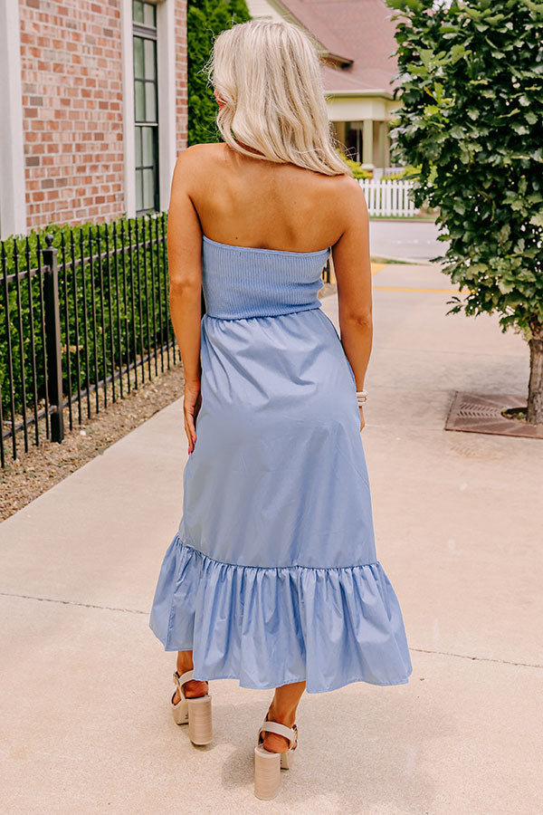 Robe midi Island Bay Breeze en bleu ciel