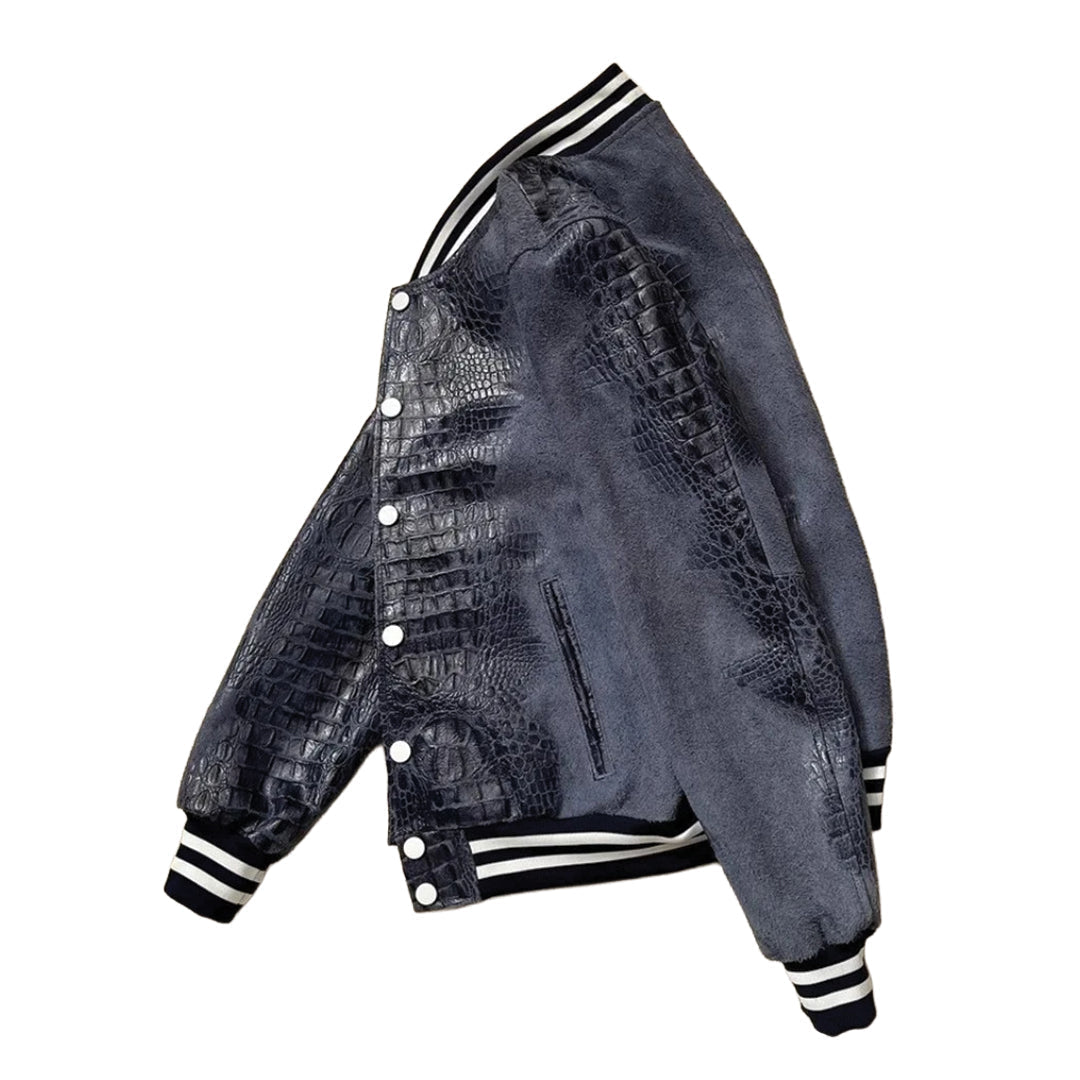 Patchwork Cargo Denim Jakke