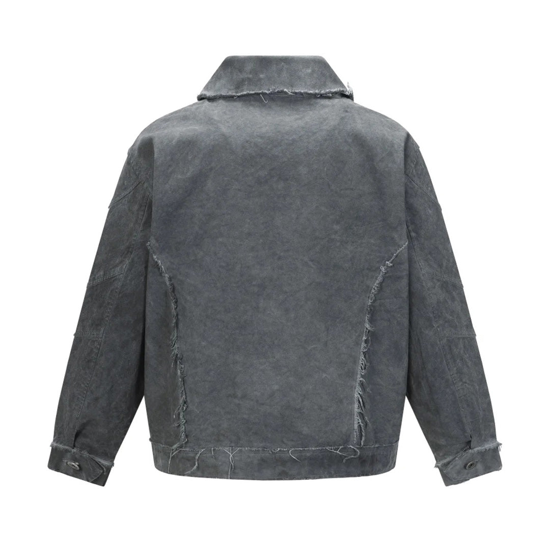 Patchwork Cargo Denim Jacket