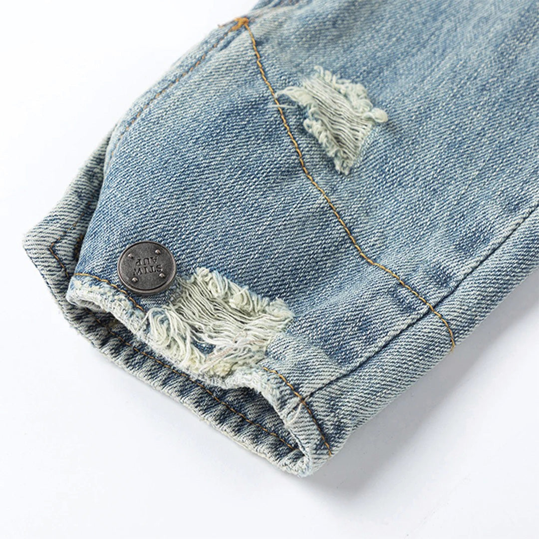 Jeans Jacket with Rhinestones