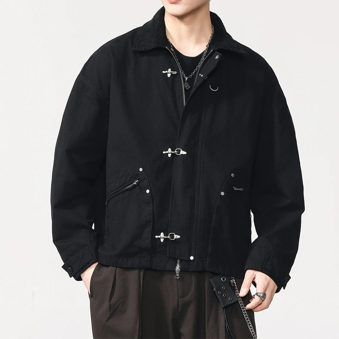Patchwork Cargo Denim Jacket