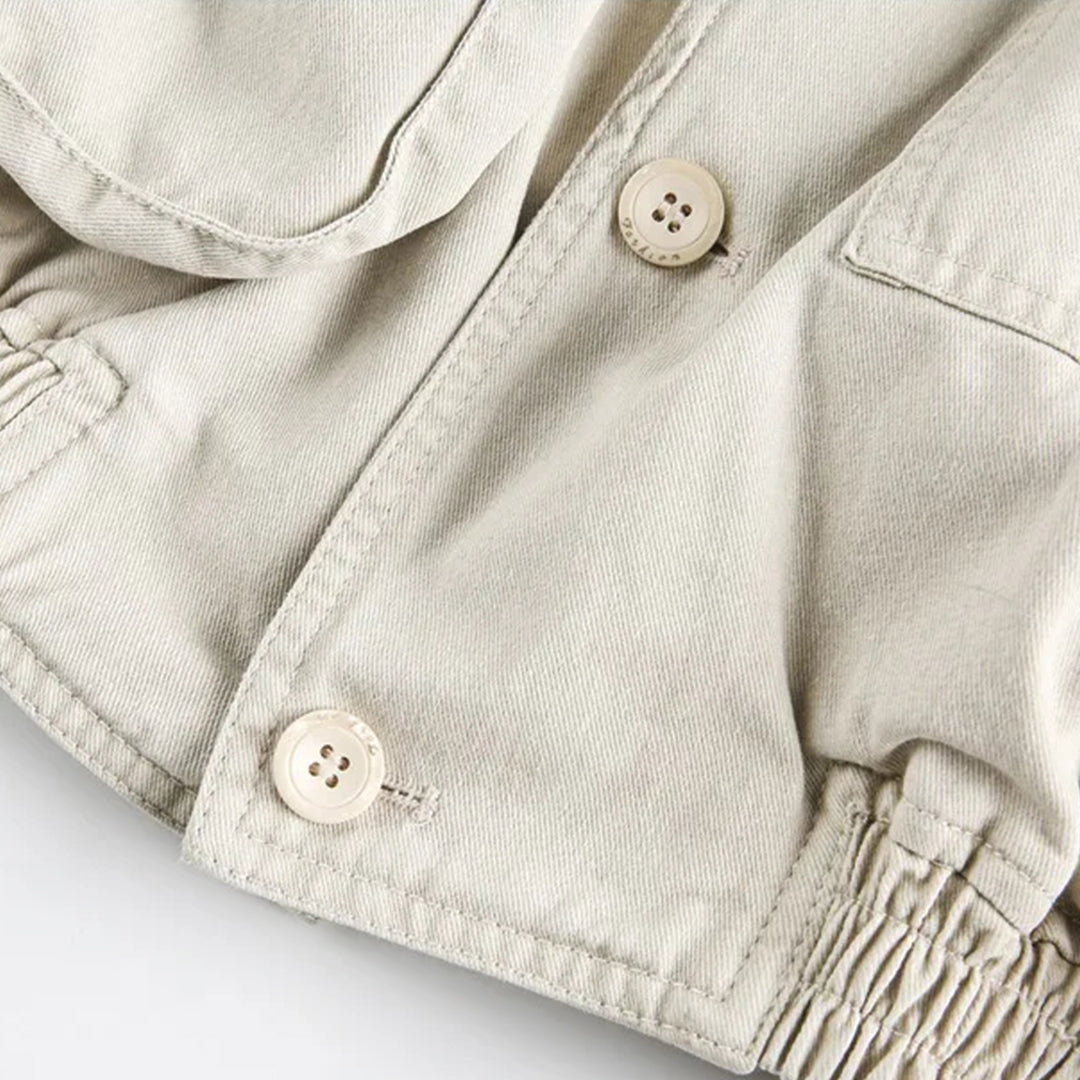 Veste cargo patchwork en denim