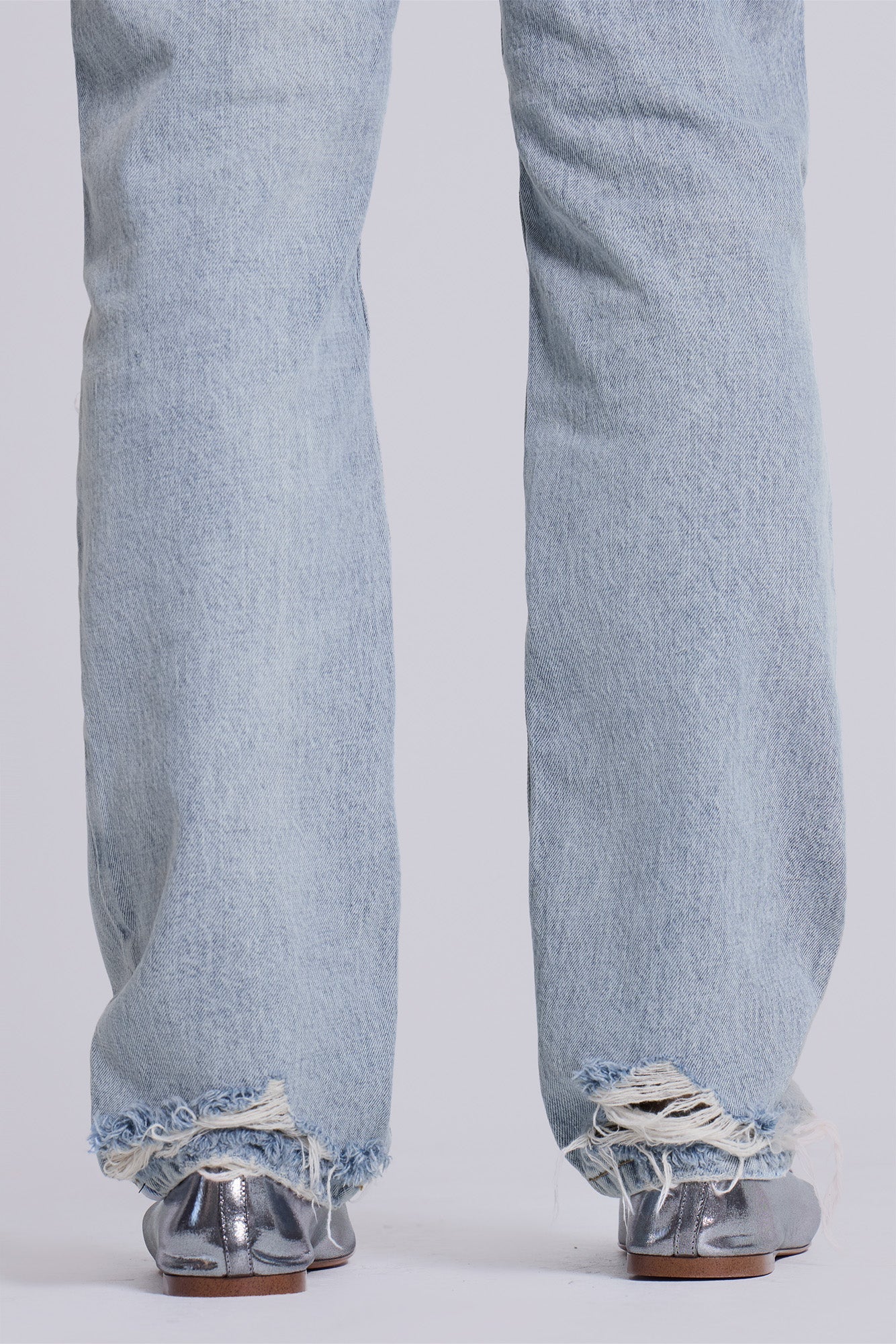 Jean Rider taille basse jambe droite light wash