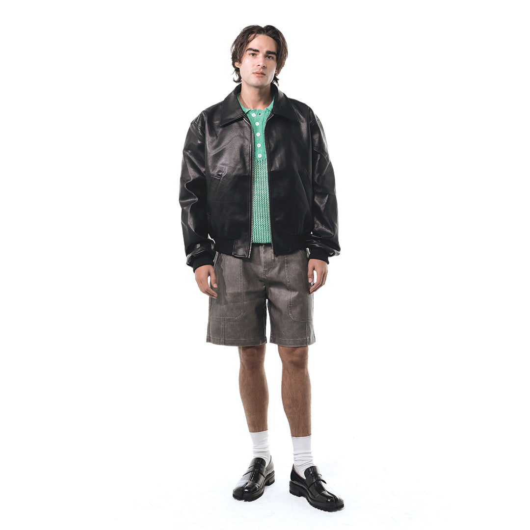 Veste cargo patchwork en denim