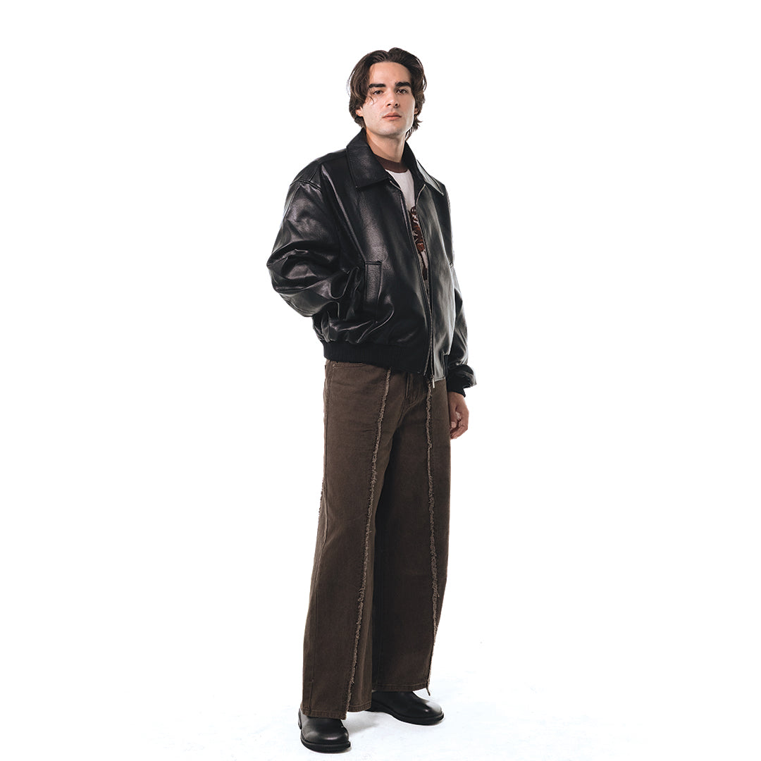 Veste cargo patchwork en denim