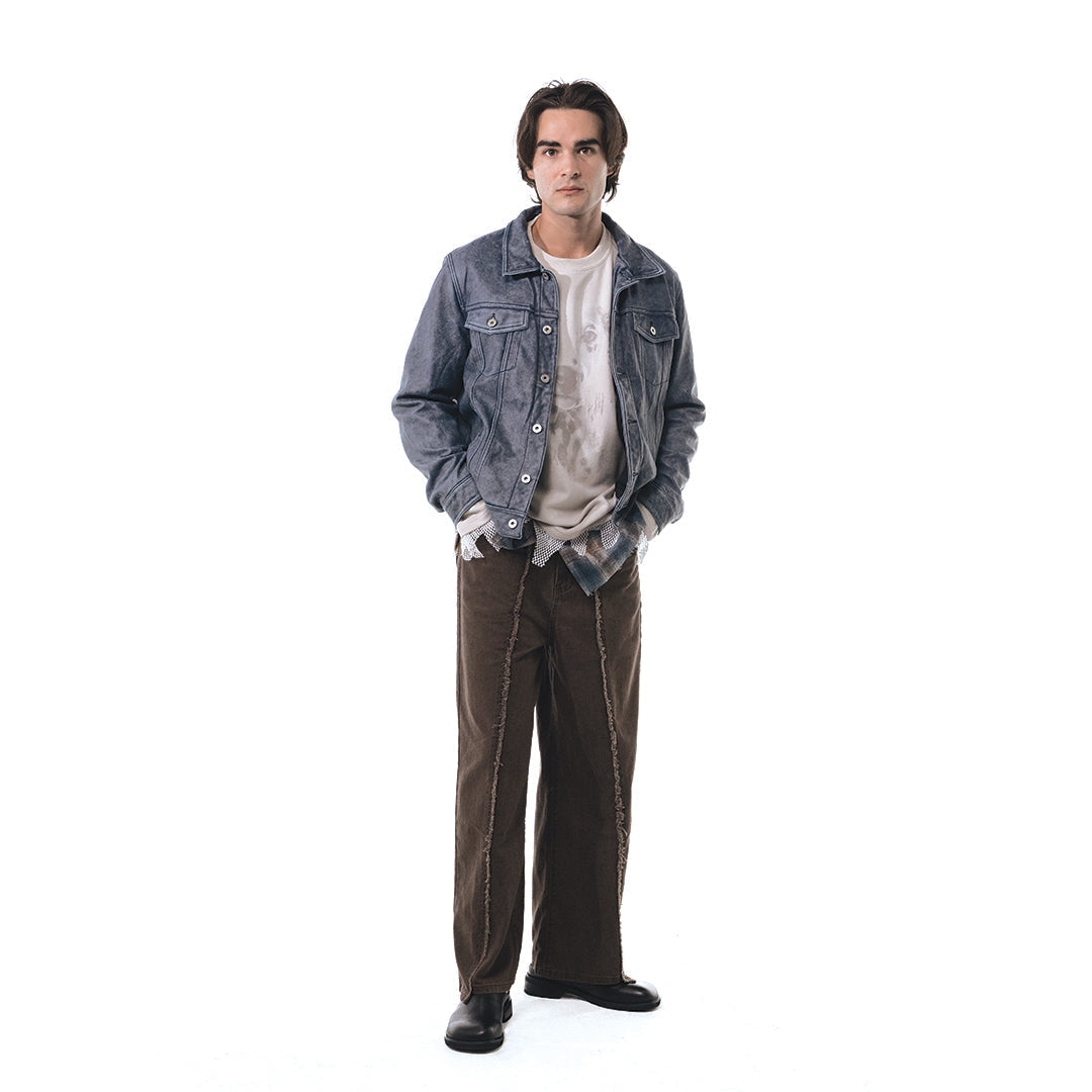 Patchwork Cargo Denim Jacket