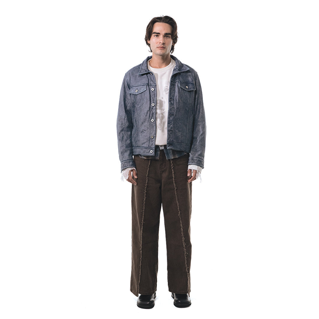 Patchwork Cargo Denim Jacket