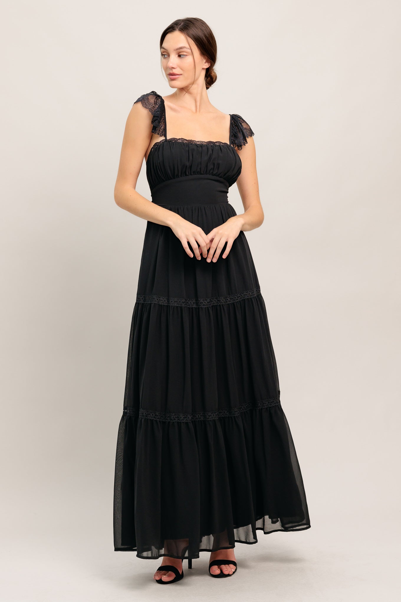 Robe longue tissée Romance oubliée