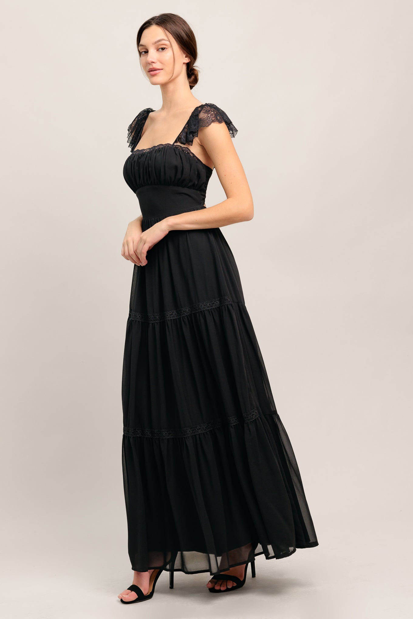 Robe longue tissée Romance oubliée